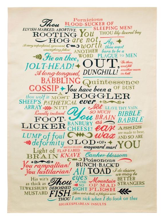 UPG Theedoek - Shakespearean Insults