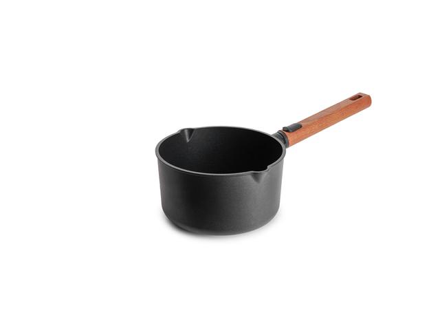 WOLL EcoLogic QXR Sauspan inductie met houten afneembare greep - Ø180mm - H 100mm - Zwart