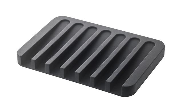 Yamazaki Silicone soap tray - Flow - black