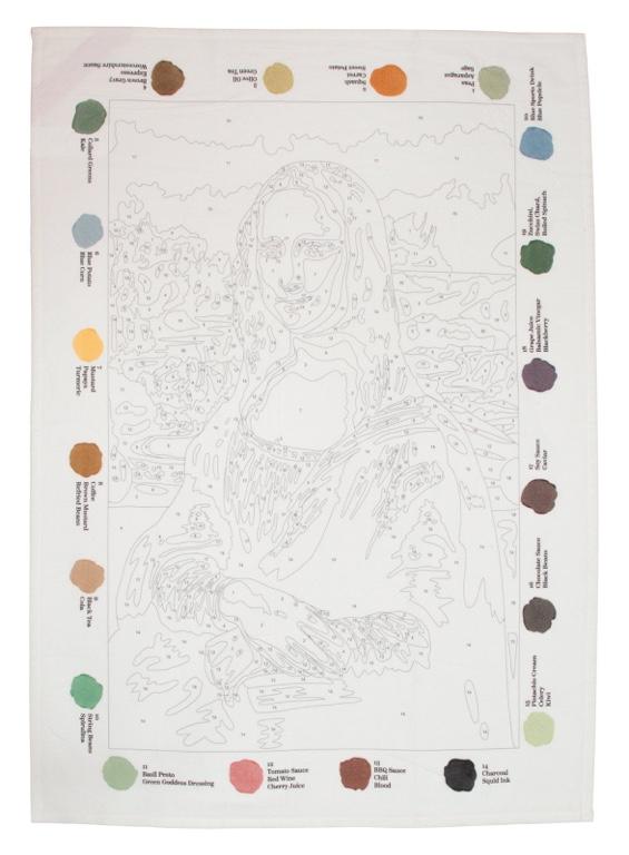 UPG Theedoek - Mona Lisa Stain by Numbers
