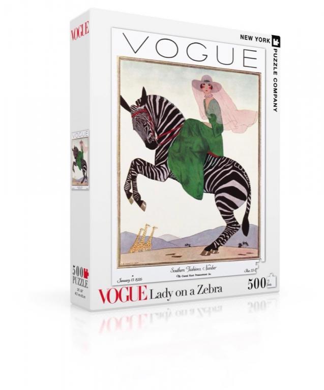 New York Puzzle Company Puzzel Lady on a Zebra - 500 stukjes
