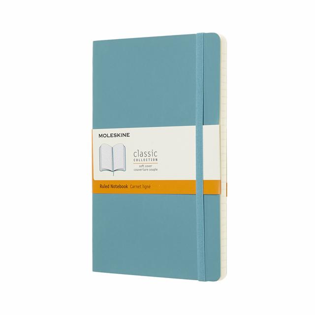 Moleskine Notebook Large Ruled Soft Cover Reef Blue