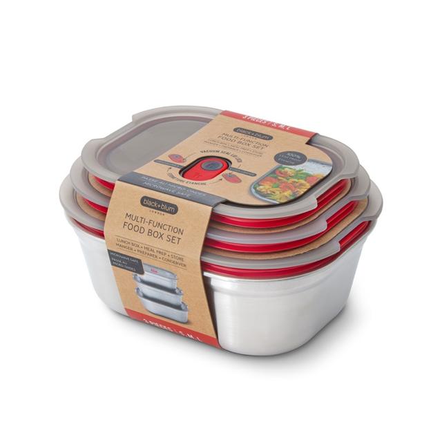 Black+Blum RVS Lunchbox set van 3 (S/M/L)