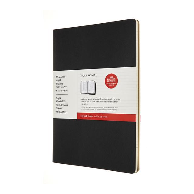 Moleskine Schrift A4 set van 2 - Subject - Black/Kraft Brown