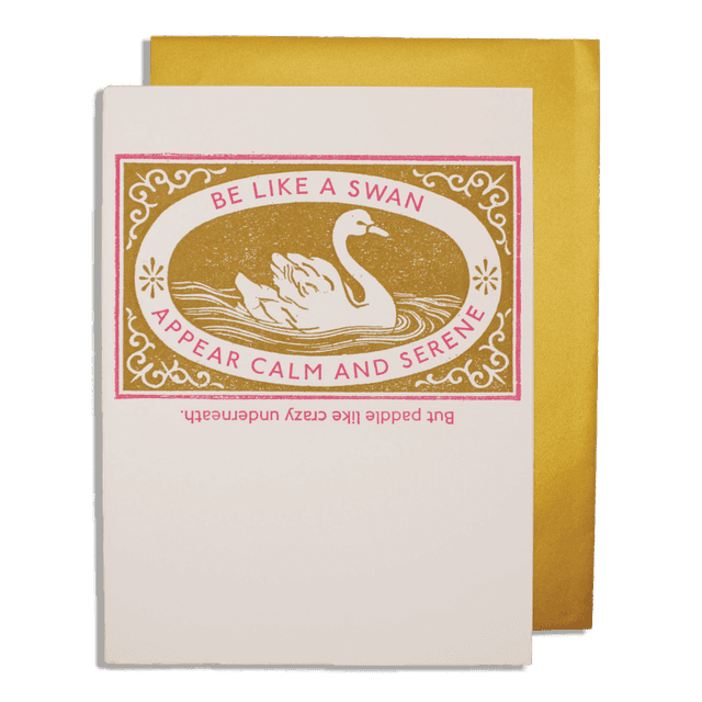 Archivist Cards Card - Be Like A Swan