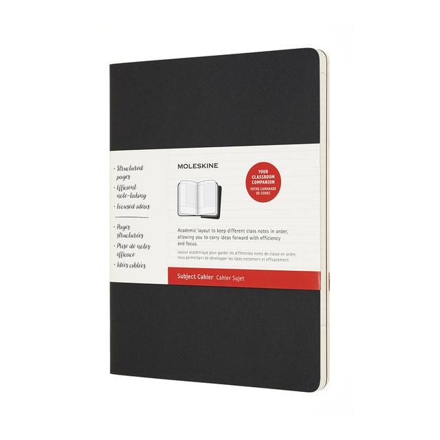 Moleskine Schrift XL set van 2 - Subject - Black/Kraft Brown