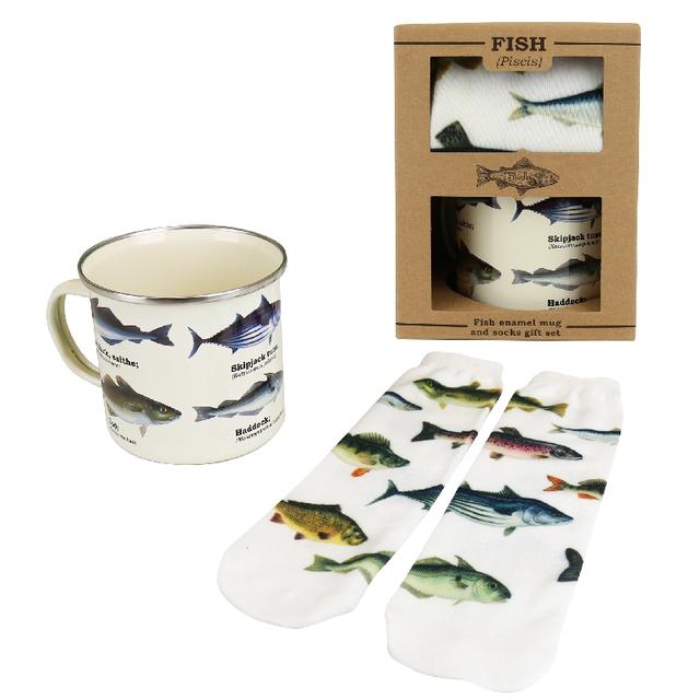 Gift Republic Mok & Sokken - Fish