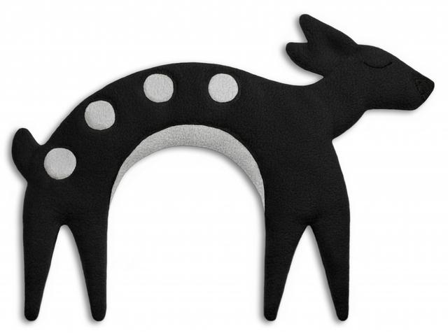 Leschi Warmtekussen Flora the fawn - Zwart