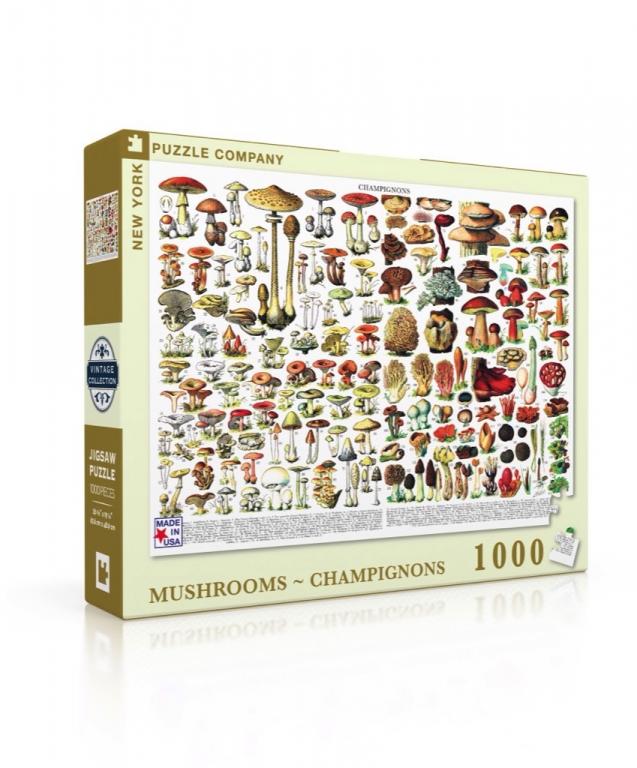 New York Puzzle Company Puzzel Mushrooms ~ Champignons - 1000 stukjes