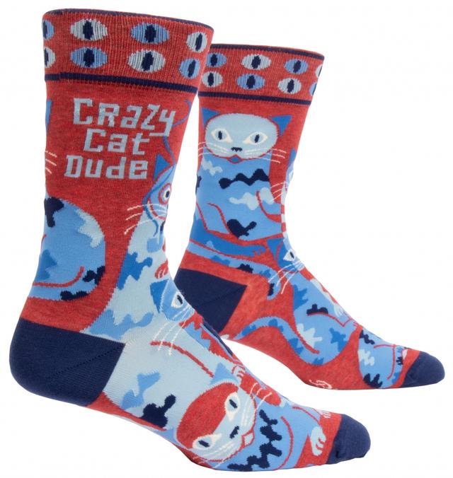Blue Q Herensokken - Crazy Cat Dude