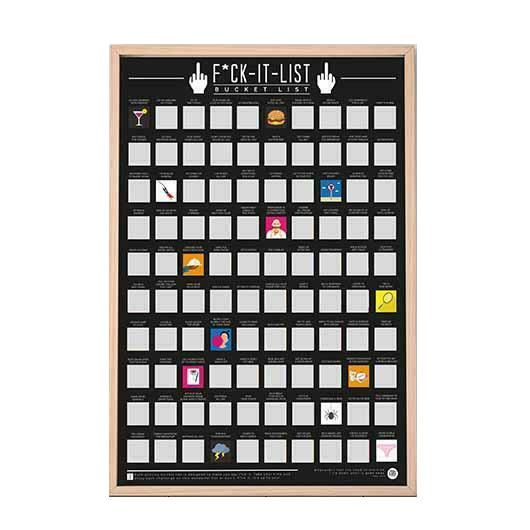 Gift Republic Krasposter - 100 F*ck-it-list