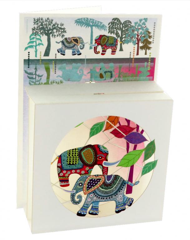 Forever Cards Magic Box Wenskaart - Wonderful Day Elephants