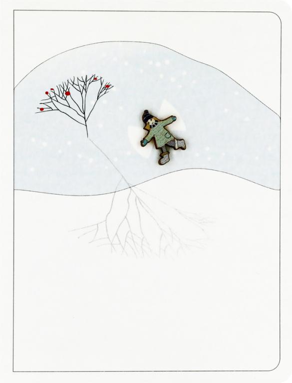 Forever Cards Ink Wood Wenskaart - Snow Angel