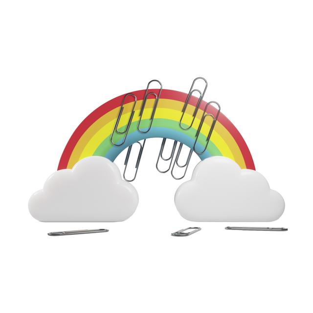 Mustard Papercliphouder - Rainbow