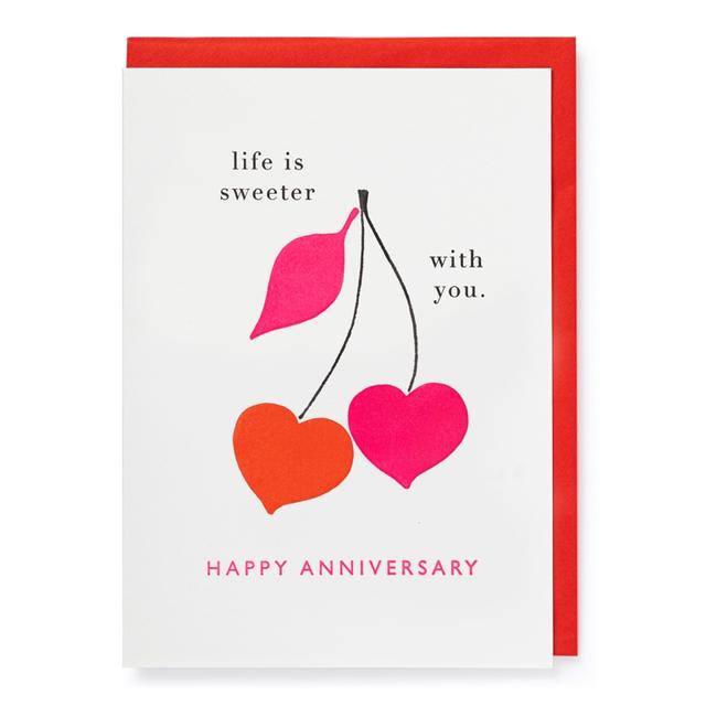 Archivist Cards Wenskaart - Anniversary Cherries