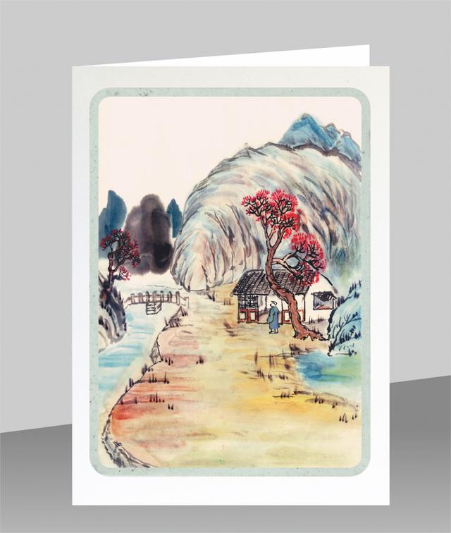 Forever Cards Dao Wenskaart - House & River