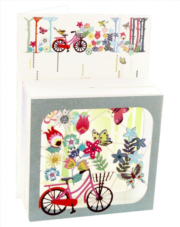 Forever Cards Magic Box Wenskaart - Floral Bicycle