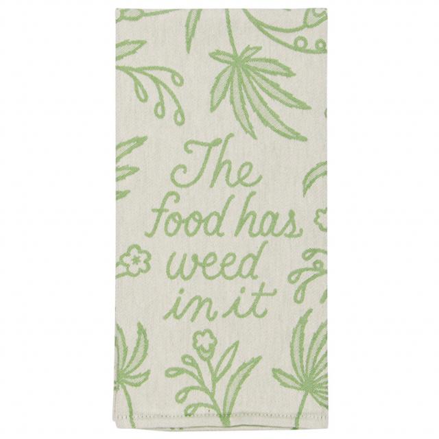 Blue Q Theedoek - Food Has Weed In It