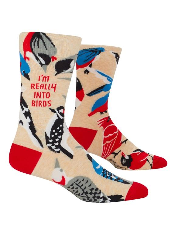 Blue Q Men Socks - Really Into Birds