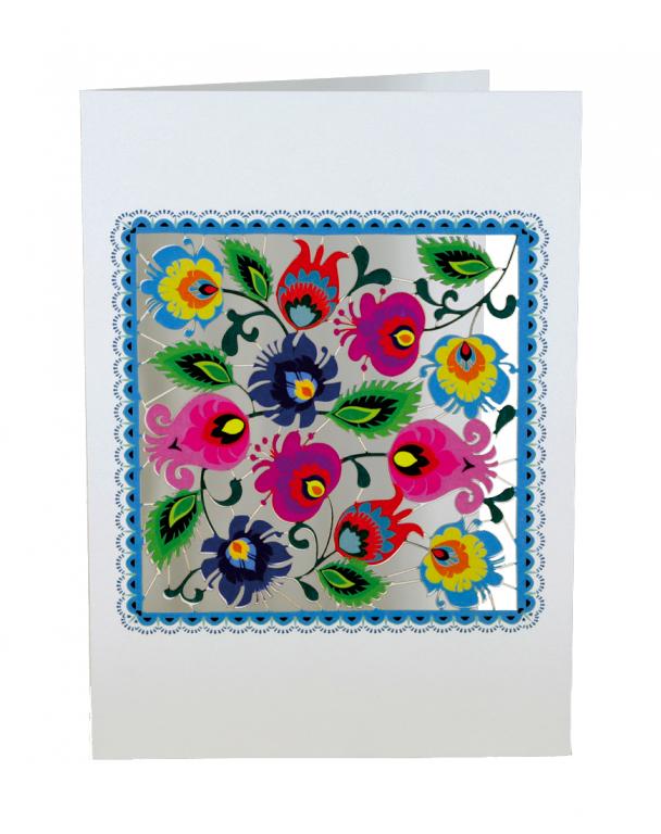 Forever Cards Laser-Cut Wenskaart - Floral Square