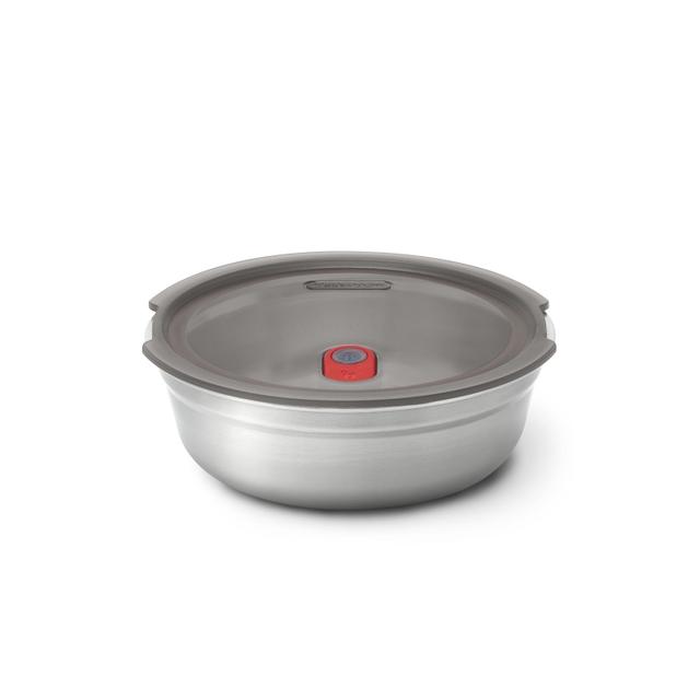 Black+Blum RVS Lunchbox Small - Ø170mm - H 59mm - Grijs/Rood