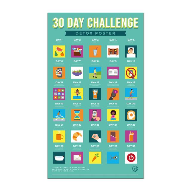 Gift Republic Krasposter - 30 Day Fitness Detox Challenge