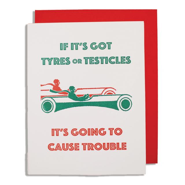 Archivist Cards Card - Tyres Or Testicals