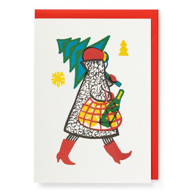 Archivist Cards Card - Festive Lady