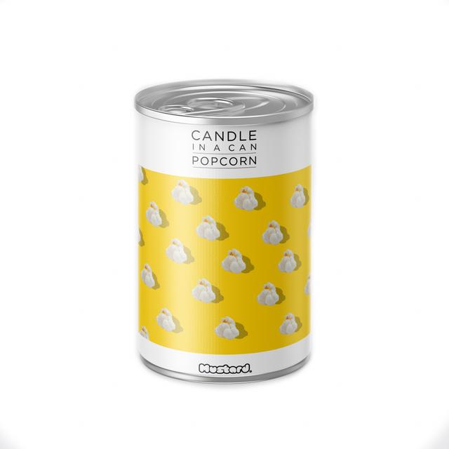 Mustard Candle In A Can - Popcorn