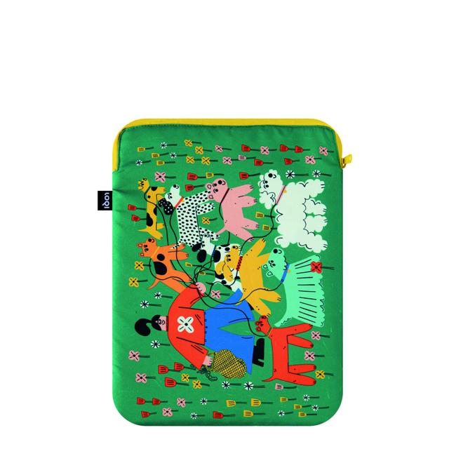 LOQI Laptop Sleeve Large - Dog Walking gerecycled