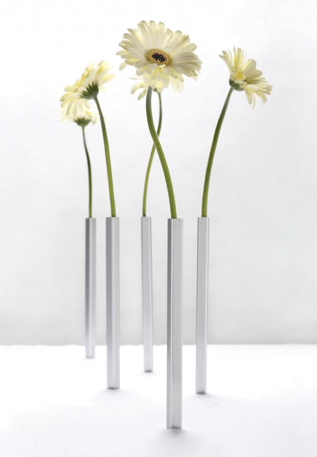 Peleg Design Magnetic vases - silver - set 5 pcs