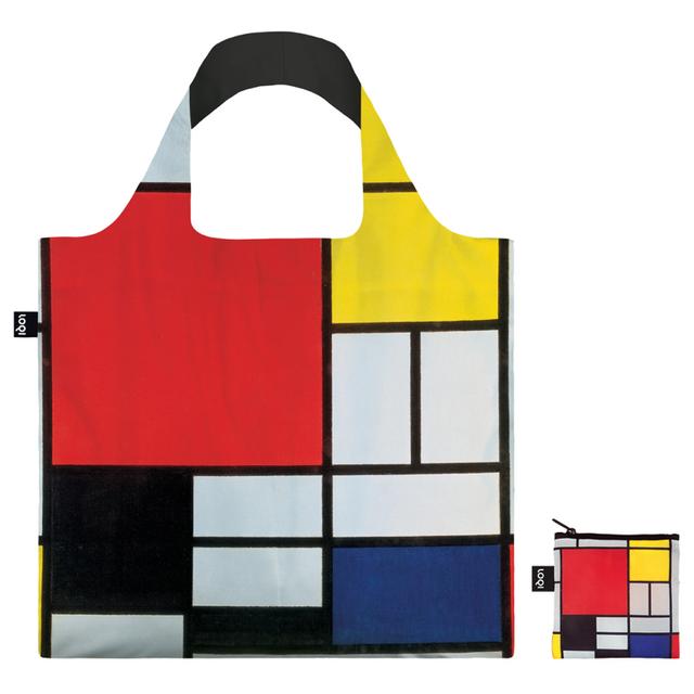 LOQI Bag - Composition with Red, Yellow, Blue and Black Large Recycled