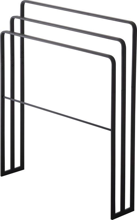 Yamazaki Bath towel hanger with 3 bars - Tower - Black