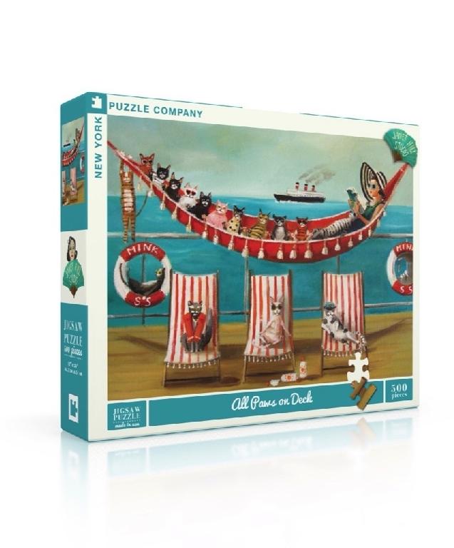 New York Puzzle Company Puzzel All Paws on Deck - 500 stukjes