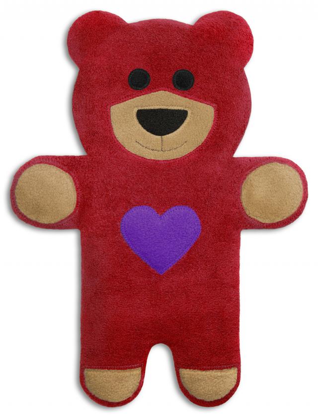Leschi Warmtekussen Teddy heart - Rood