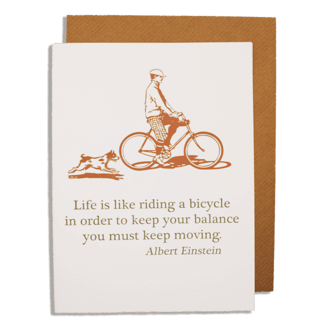 Archivist Cards Card - Life Is Like Riding A Bicycle