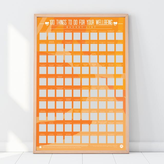 Gift Republic Krasposter - 100 Things To Do For Your Wellbeing