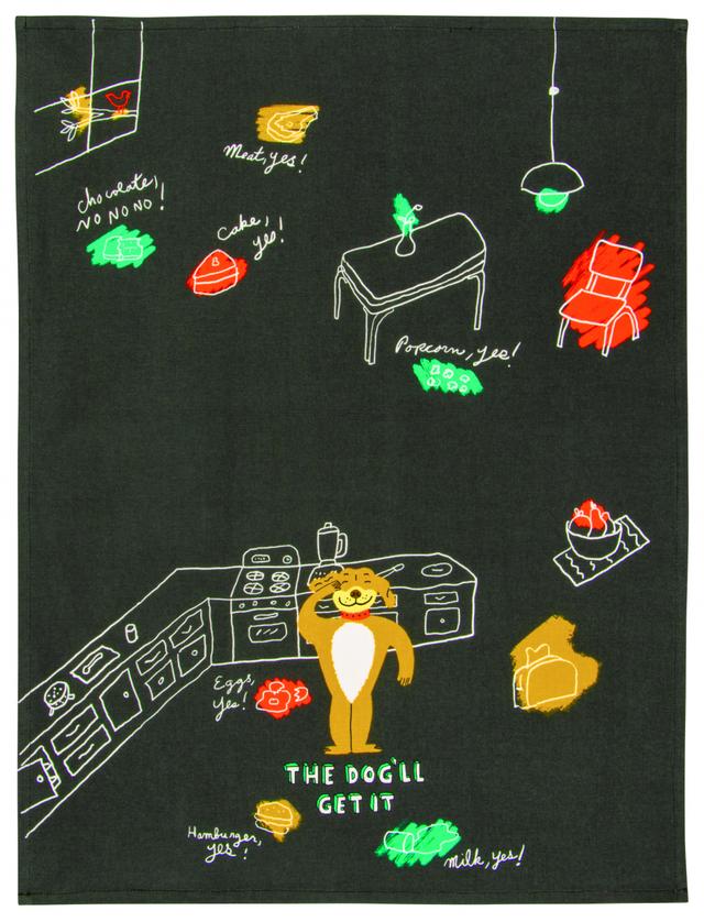 Blue Q Theedoek - The Dog'll Get It