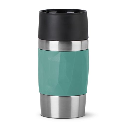EMSA Travel Mug Classic Isoleerbeker met siliconen sleeve - 0.36Ltr - RVS/blauw