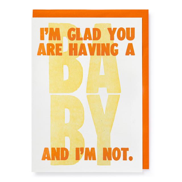 Archivist Cards Wenskaart - I'm Glad You're Having a Baby