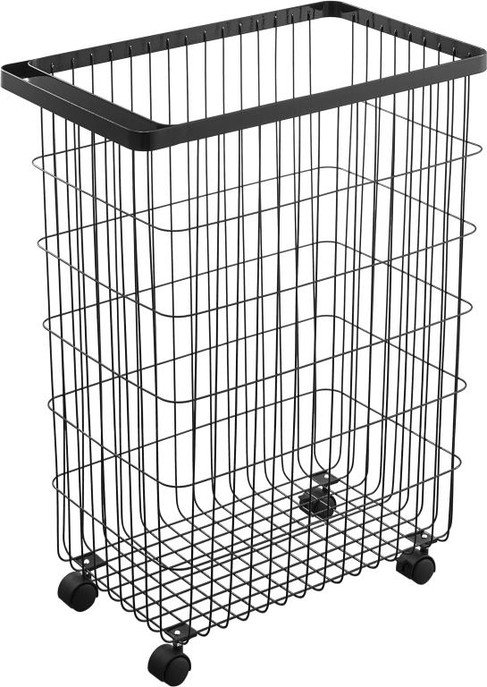 Yamazaki Tower Wasmand op wielen - Zwart