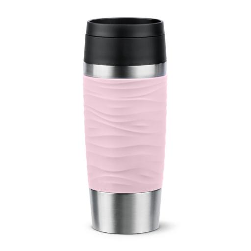 EMSA Travel Mug Classic Waves Isoleerbeker 0.36Ltr - RVS/roze