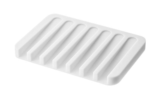 Yamazaki Silicone soap tray - Flow - white