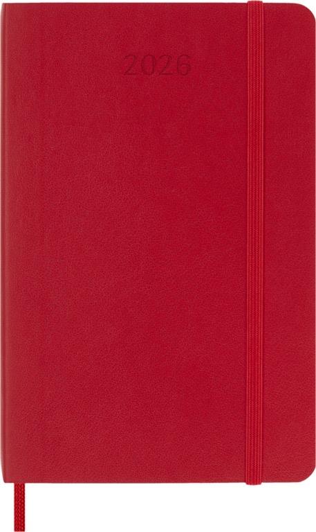 Moleskine Classic Dagagenda Pocket 12 maanden - Softcover - Scarlet Red