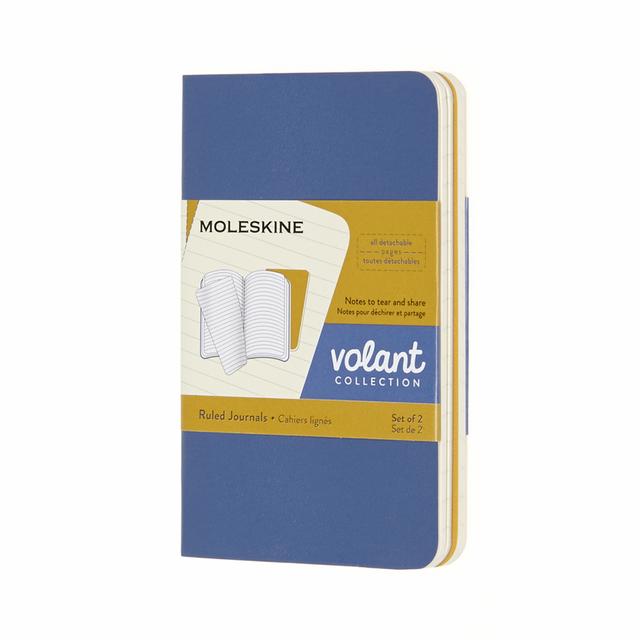 Moleskine Volant Schrift XS - Softcover - Gelinieerd - Forget-Me-Not Blue/Amber Yellow
