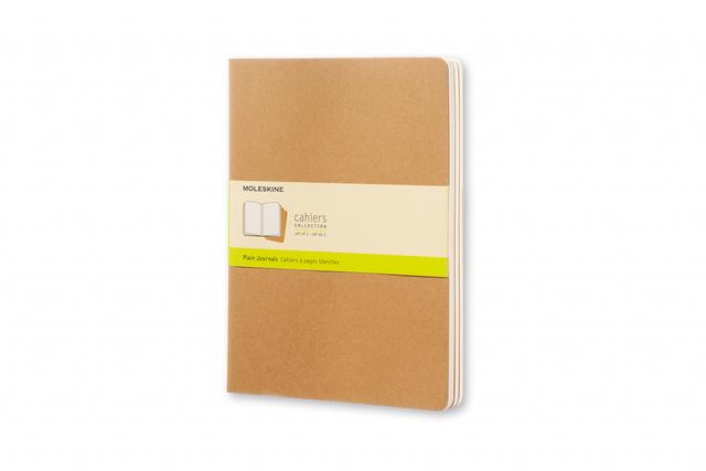 Moleskine Schrift XL set van 3 - Blanco - Kraft