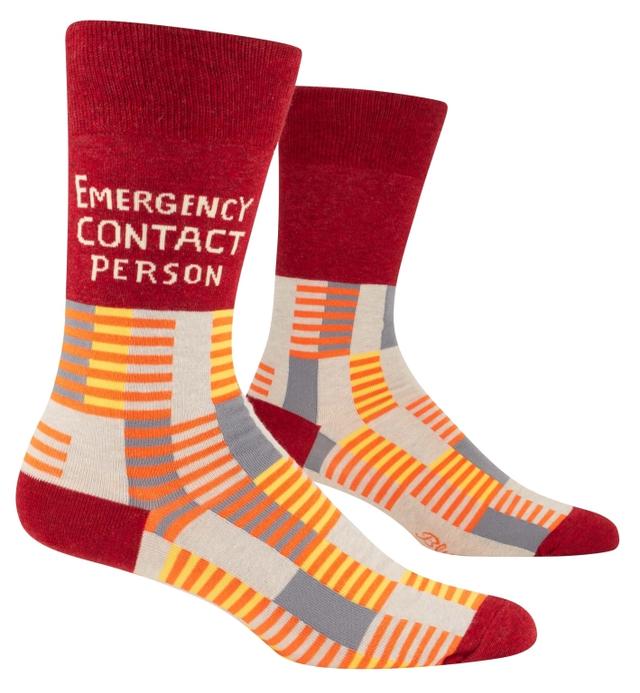 Blue Q Herensokken - Emergency Contact