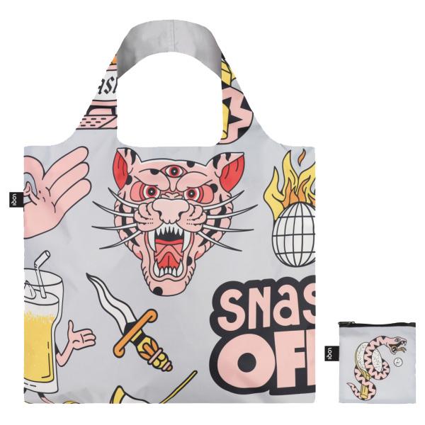 LOQI Bag - Tiger Snake Beer Grey Large Recycled