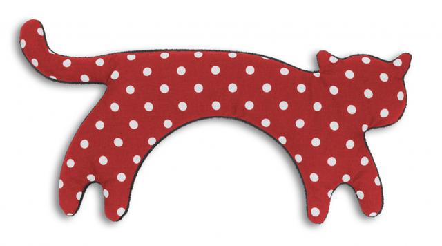 Leschi Warmtekussen Minina cat L - Rood/Zwart