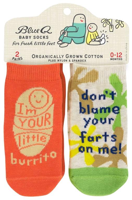 Blue Q Babysokken - Lil Burrito/Farts
